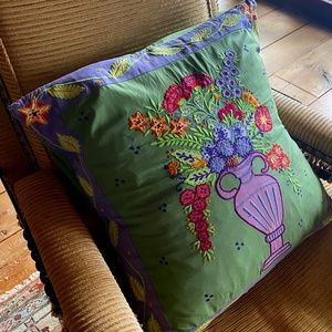 Susan Sargent Throw Pillow with feather insert